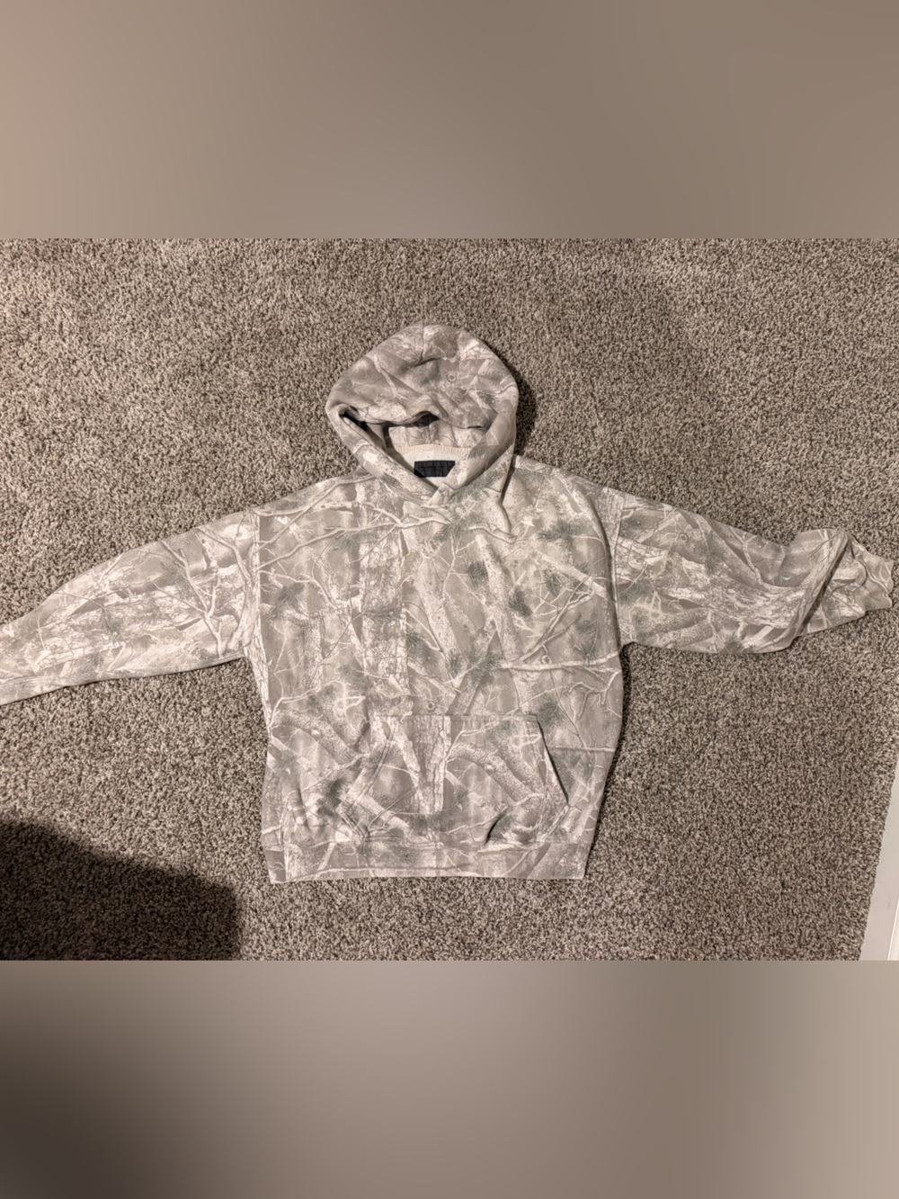 Men's Gray camo Hooded Sweatshirt